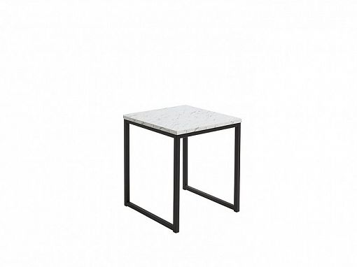 AROZ konferenční stolek LAW/50, mramor carrara bílý/černá