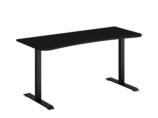 GAMEING psací stůl BIU/160, černá/černý kovový rám