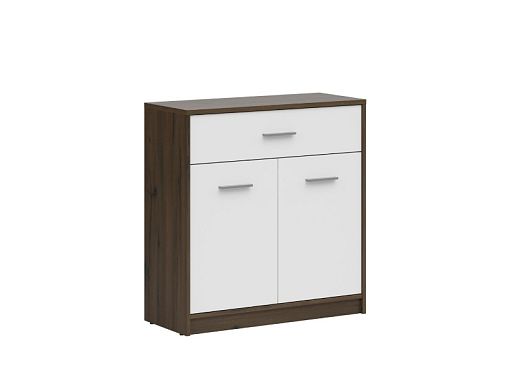 NEPO PLUS komoda KOM2D1S, dub ušlechtilý/bílá