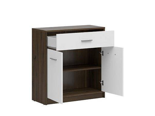 NEPO PLUS komoda KOM2D1S, dub ušlechtilý/bílá