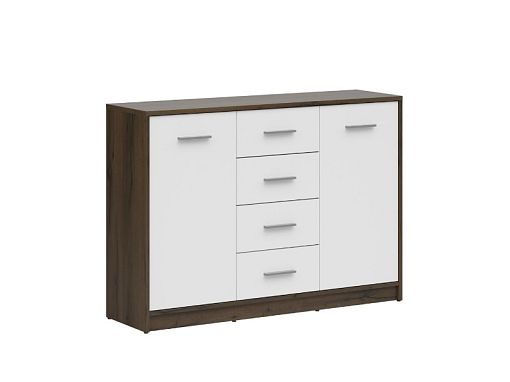 Nepo Plus Komoda KOM2D4S, dub ušlechtilý/bílá