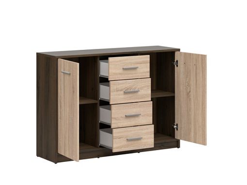 Nepo Plus Komoda KOM2D4S, dub ušlechtilý/dub sonoma