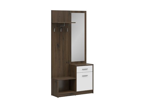 Nepo Plus Předsíňová stěna PPK, Dub ušlechtilý/bílá
