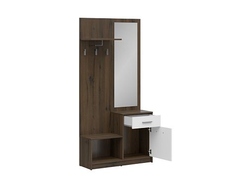 Nepo Plus Předsíňová stěna PPK, Dub ušlechtilý/bílá