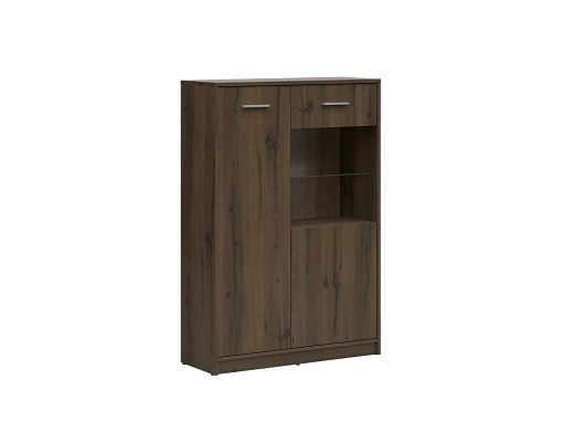 NEPO PLUS vitrína REG1D1W/90, dub ušlechtilý