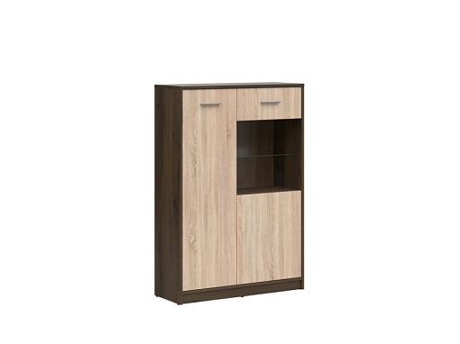NEPO PLUS vitrína REG1D1W/90, dub ušlechtilý/dub sonoma