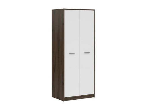 NEPO PLUS šatní skříň SZF2D, dub ušlechtilý/bílá