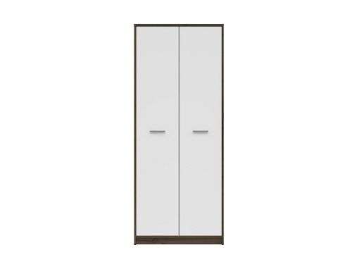 NEPO PLUS šatní skříň SZF2D, dub ušlechtilý/bílá
