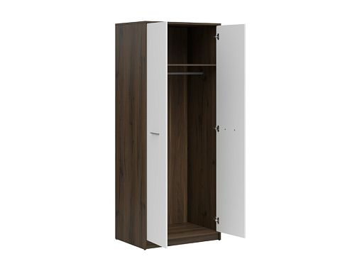 NEPO PLUS šatní skříň SZF2D, dub ušlechtilý/bílá
