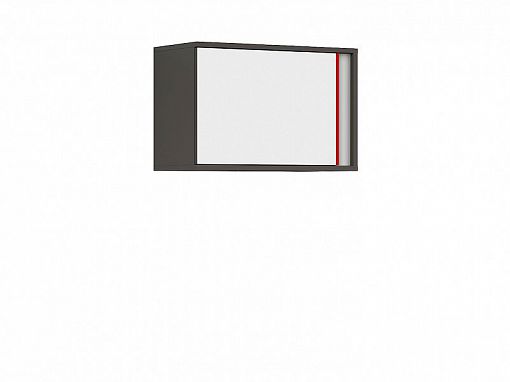 Graphic II závěsná skříňka SFW1DL/B šedý wolfram/bílá/červená