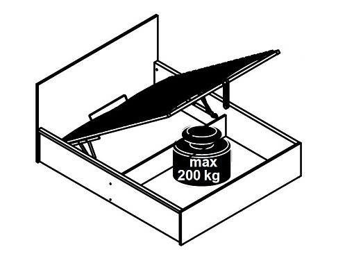 TETRIX postel s roštem LOZ/140/B + rošt, bílý lesk