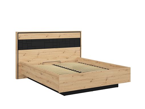 PONT postel LOZ/160, dub artisan/černý mat