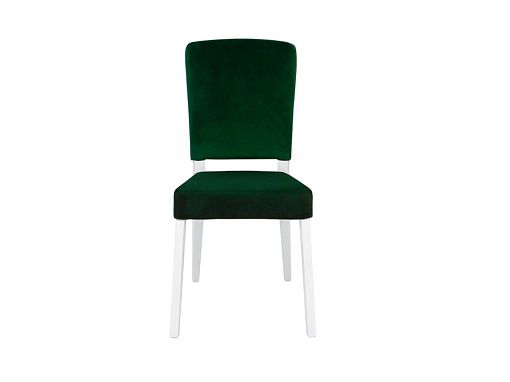 Jídelní židle, ALAMEDA, bílá teplá/zelená