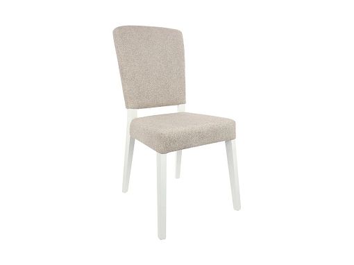 Jídelní židle, ALAMEDA, bílá teplá/béžová