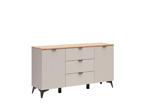 Komoda Velton KOM2D3S, kašmír/dub artisan/béžová písková
