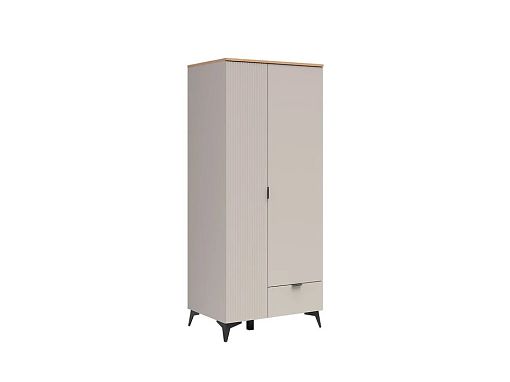 Šatní skříň Velton SZF2D1S, kašmír/dub artisan/béžová písková