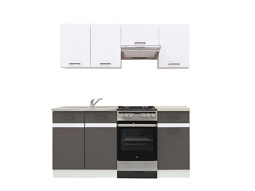Kuchyň Junona Modul 170, verze 2, bílá/bílá lesk/šedý wolfram