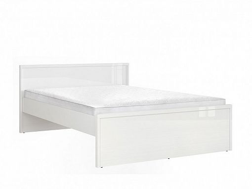 PORI LOZ/140 postel, bílý lesk