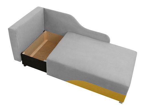 ELO LUX 1DL.P pohovka pravá, šedá/žlutá